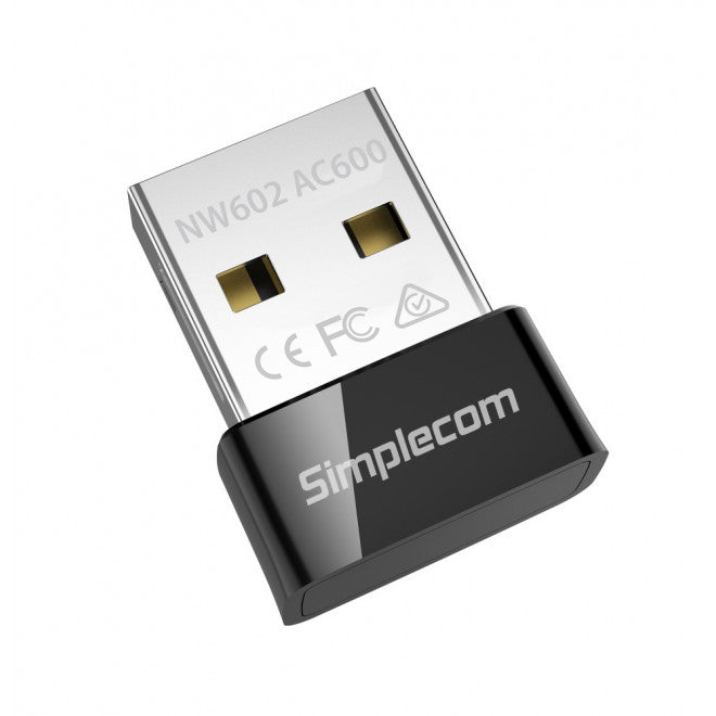 Simplecom NW602 AC600 Dual Band Nano USB WiFi Wireless Adapter Simplecom NW602 AC600 Dual Band Nano USB WiFi Wireless Adapter